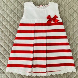 Red and White striped dress